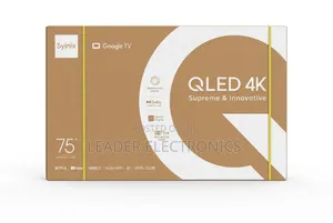 Syinix 75" Smart Google TV UHD QLED – Brilliant Colors, Giant Scree