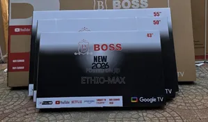 Boss TV 43" Smart Google TV Frameless Design New 2026