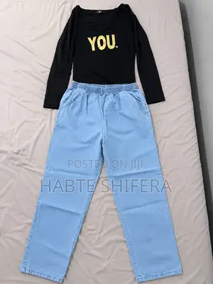 Women’s Black Long Sleeve “YOU.” Print Top