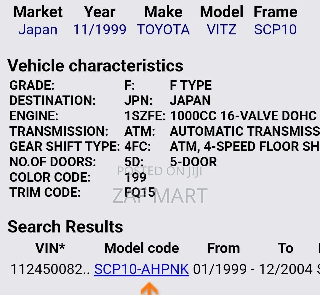 Toyota Vitz 2001 Silver