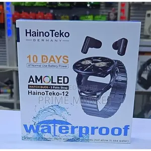 Haino Teko 12 ስማርት ዋች እና ኤርፖድ በአንድ ላይ | 10 ቀን የሚቆይ ባትሪ| 3 የተለያዩ ማሰሪያ