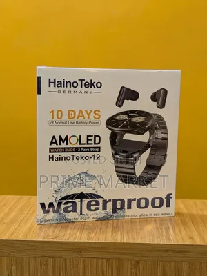 HainoTeko 12 Smartwatch + Hidden Wireless Earbuds +10 Days Battery