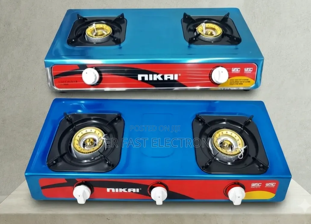 : NIKAI 2-Burner Gas Stove – Tabletop LPG Cooker With High-Efficiency