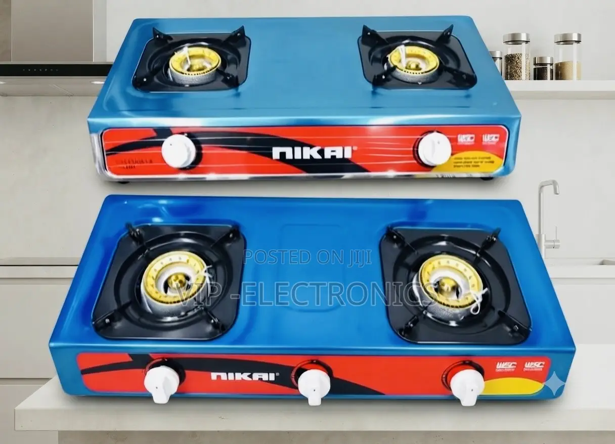 Nikai Double Burner Gas Stove – Durable Efficient Cooking Solution