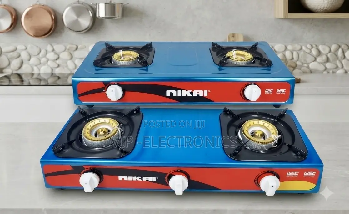 Nikai Double Burner Gas Stove – Durable Efficient Cooking Solution