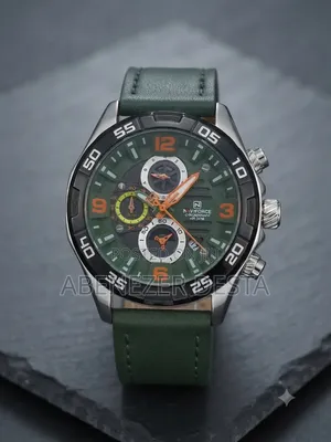 Naviforce NF8043 Chronograph Watch Featuring a Green Dial