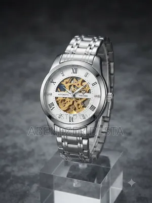 Tevise Watch Features Silver Stainless Steel Band and a Skeleton Dial