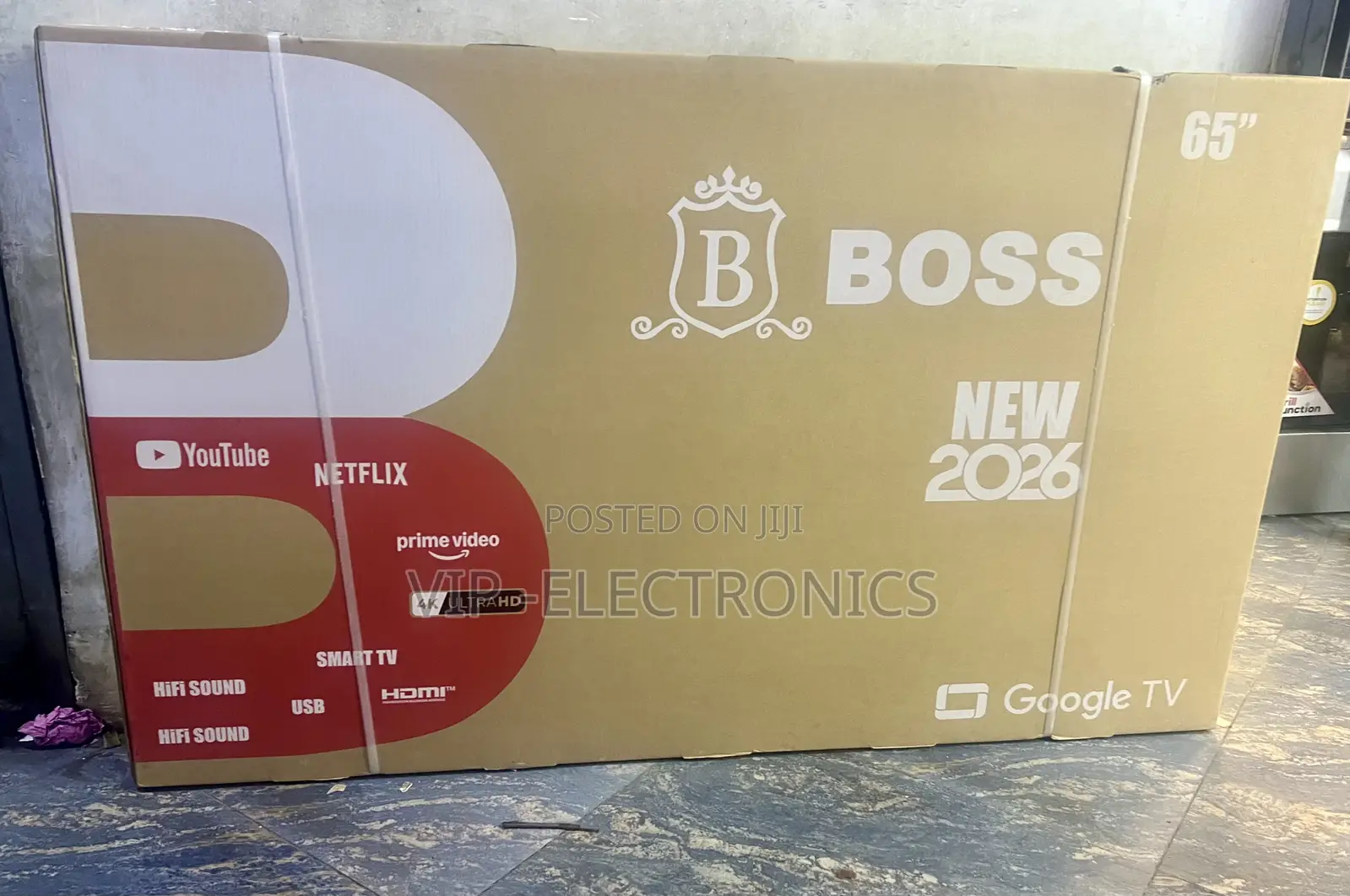 Boss 65 Inch TV UHD Smart Google TV (New 2026 Model)
