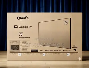 Orbit 75 Inch TV Google TV – Frameless Smart TV With HDR10 Dolby