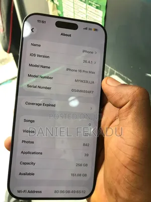 New Apple iPhone 16 Pro Max 256 GB Black