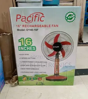 Pacific 16” Rechargeable Standing Fan