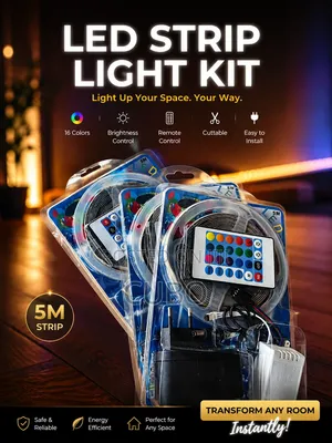 RGB LED Strip Light 5M – Transform Your Room With Color! 