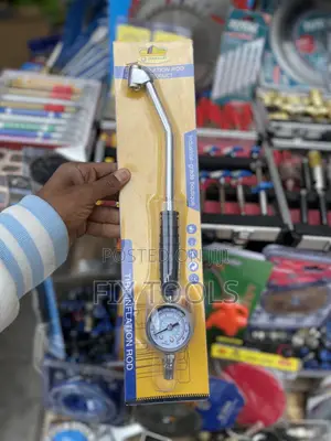 Tire Inflation Rod With Gauge