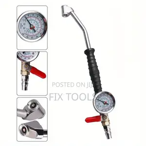 Tire Inflation Rod With Gauge