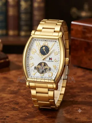 Aokulasic Mfn's Automatic Watch Features Gold-Tone Stainless Steel