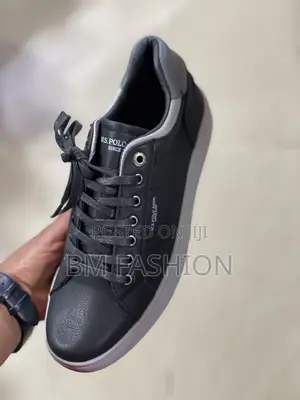 Us Polo Assn Black Casual Mens Flat Sneakers