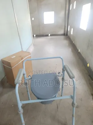 Folding Bed Side Commode Portable Toilet SeatContainer Adult Potty Aid