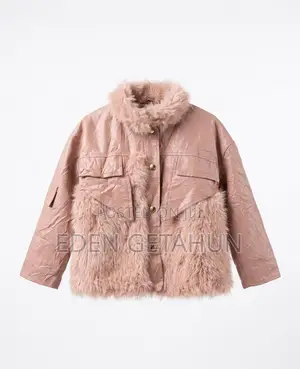 Girls Pink Leather Jacket