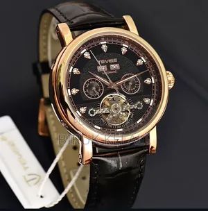 Tevise Skeleton Automatic Watch Features a Striking Black Dial