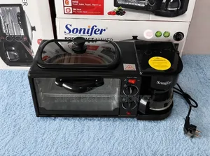 Sonifer Breakfast Maker 3-in-1– Toaster Oven, Coffee Maker Frying
