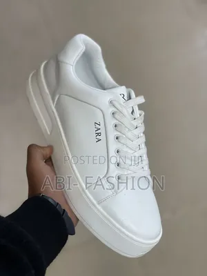 Zara Mens Flats #Color White High Sole