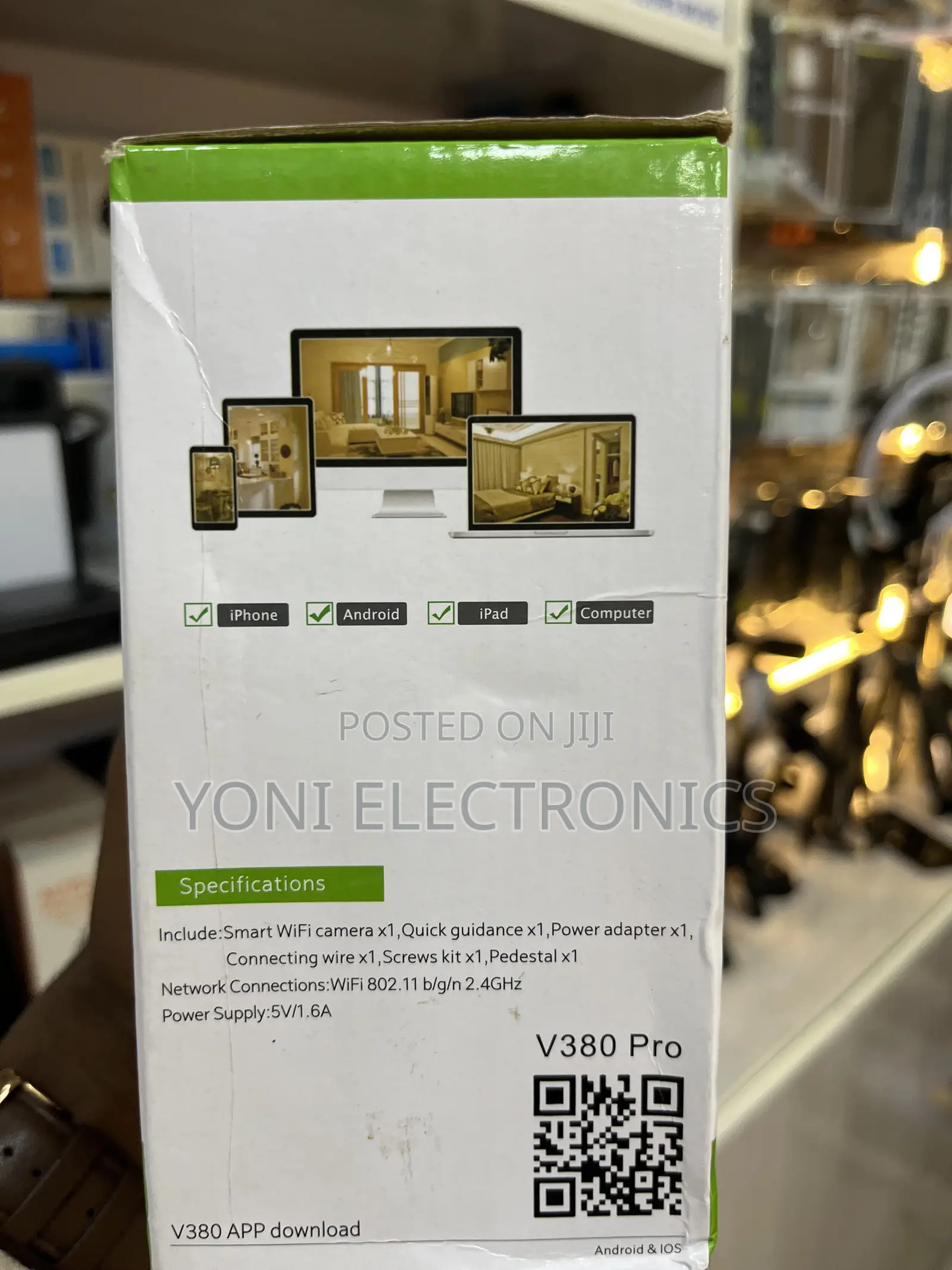 HONTON Smart WiFi Camera (V380 App Compatible)