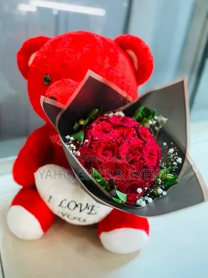 Teddy With Bouquet