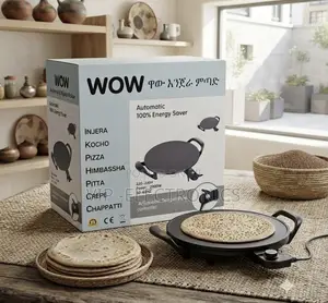 WOW Injera Maker End Enjera Metad– 2000W Automatic Non-Stick Griddle