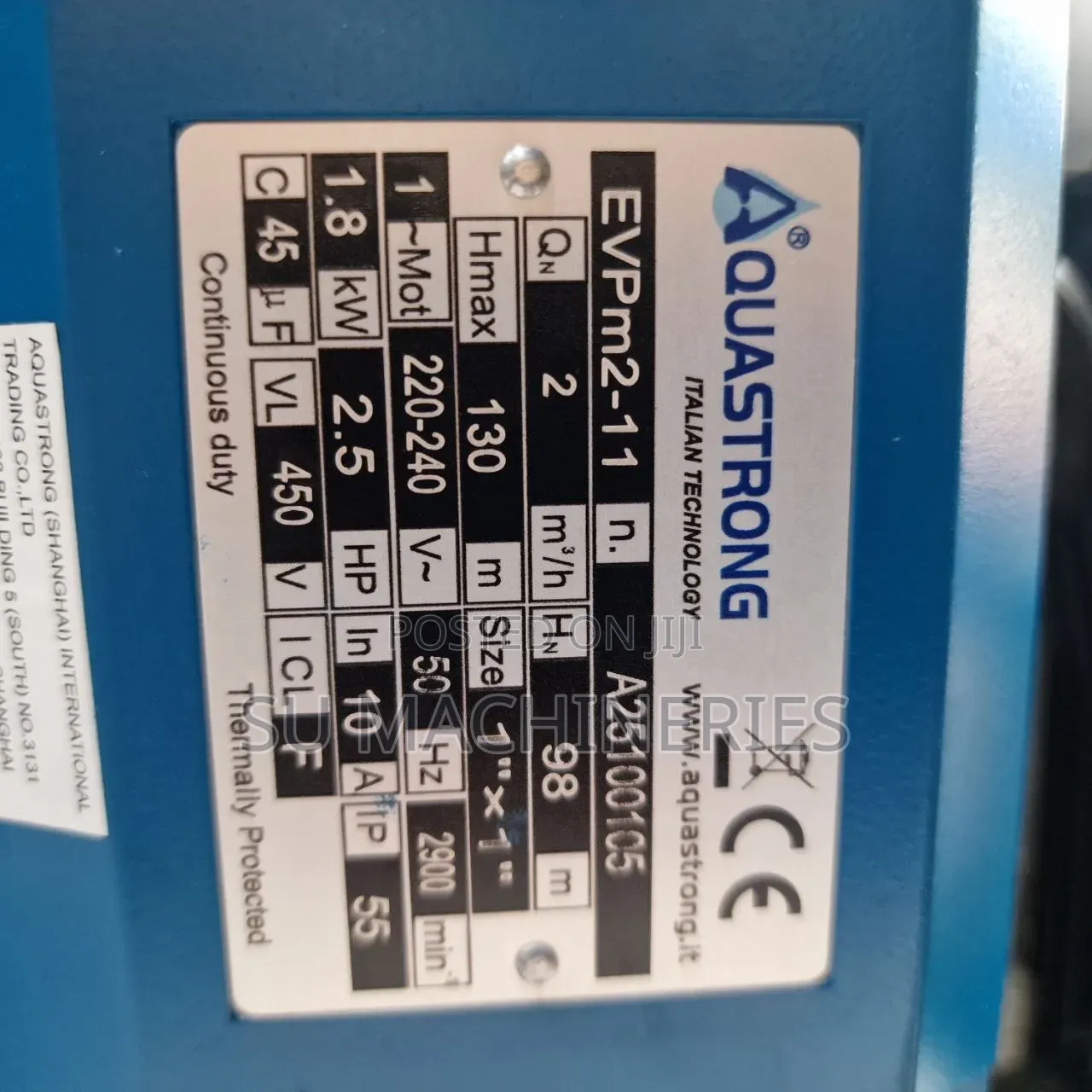 Aquastrong Vertical Pump 2.5hp