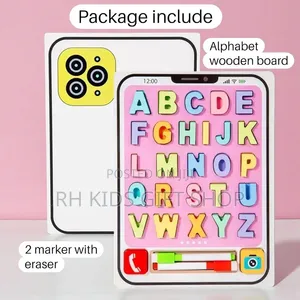2 in 1 ABC Wooden Board Tracing Board