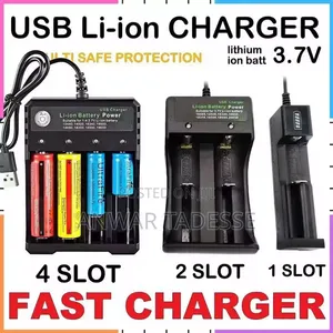 Universal 3.7V 18650 Charger Li-Ion Battery USB Independent 4 Slots
