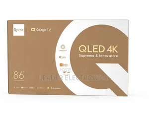Syinix TV 86" Smart Google TV Uhd Qled TV