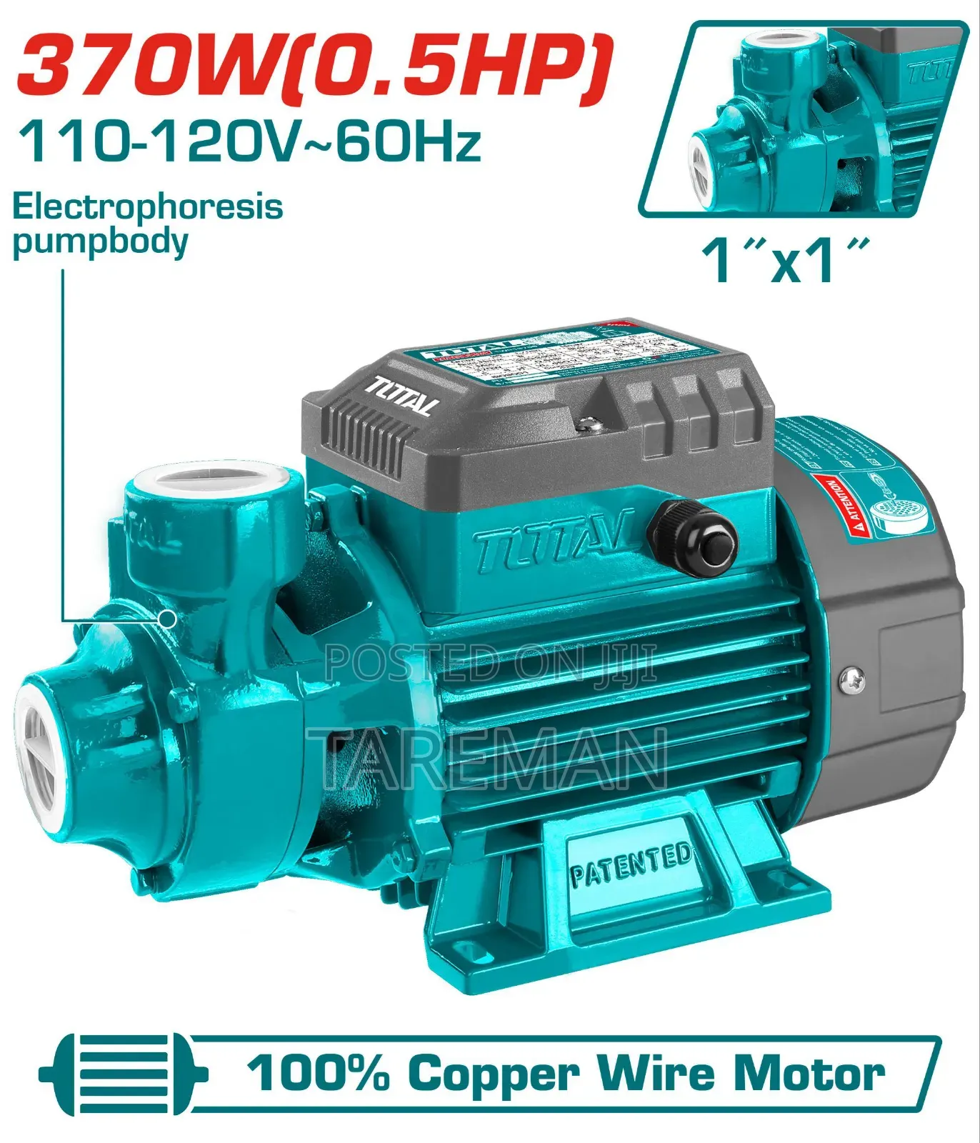 ,Total Brand 1HP Peripheral Water Pump,