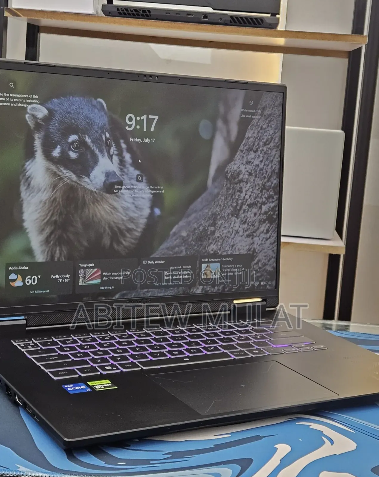 New Laptop Gigabyte GAMING A16 16GB Intel Core i7 SSD 1T