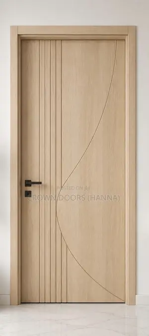 Wooden Doors Made of Natural Stone and Wooden Fiber.