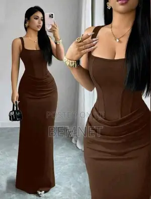 Brown Bodycon Maxi Dress