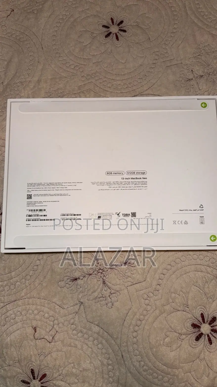 New Laptop Apple MacBook Neo 2026 8GB Apple M3 Pro SSD 512GB