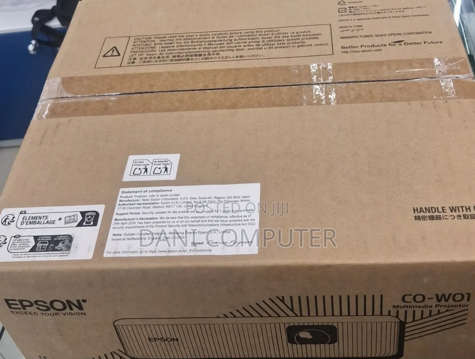 Brand New Packed With Cartoon
Epson Projector 
Model : CO-W01
Wit