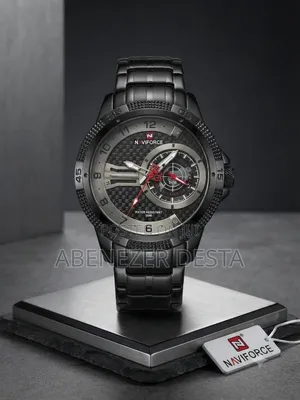 Naviforce Men's Watch (NF9206-B-B), Featuring a Black Stainless Steel