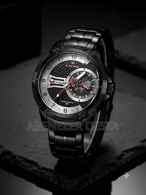 Naviforce Men's Watch (NF9206-B-B), Featuring a Black Stainless Steel