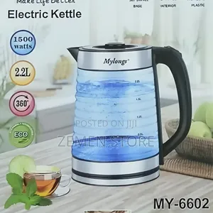 Mylongs 2.2L Premium Electric Glass Kettle With Blue LED Light