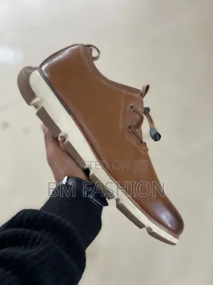 Brown Leather Men's Sneakers