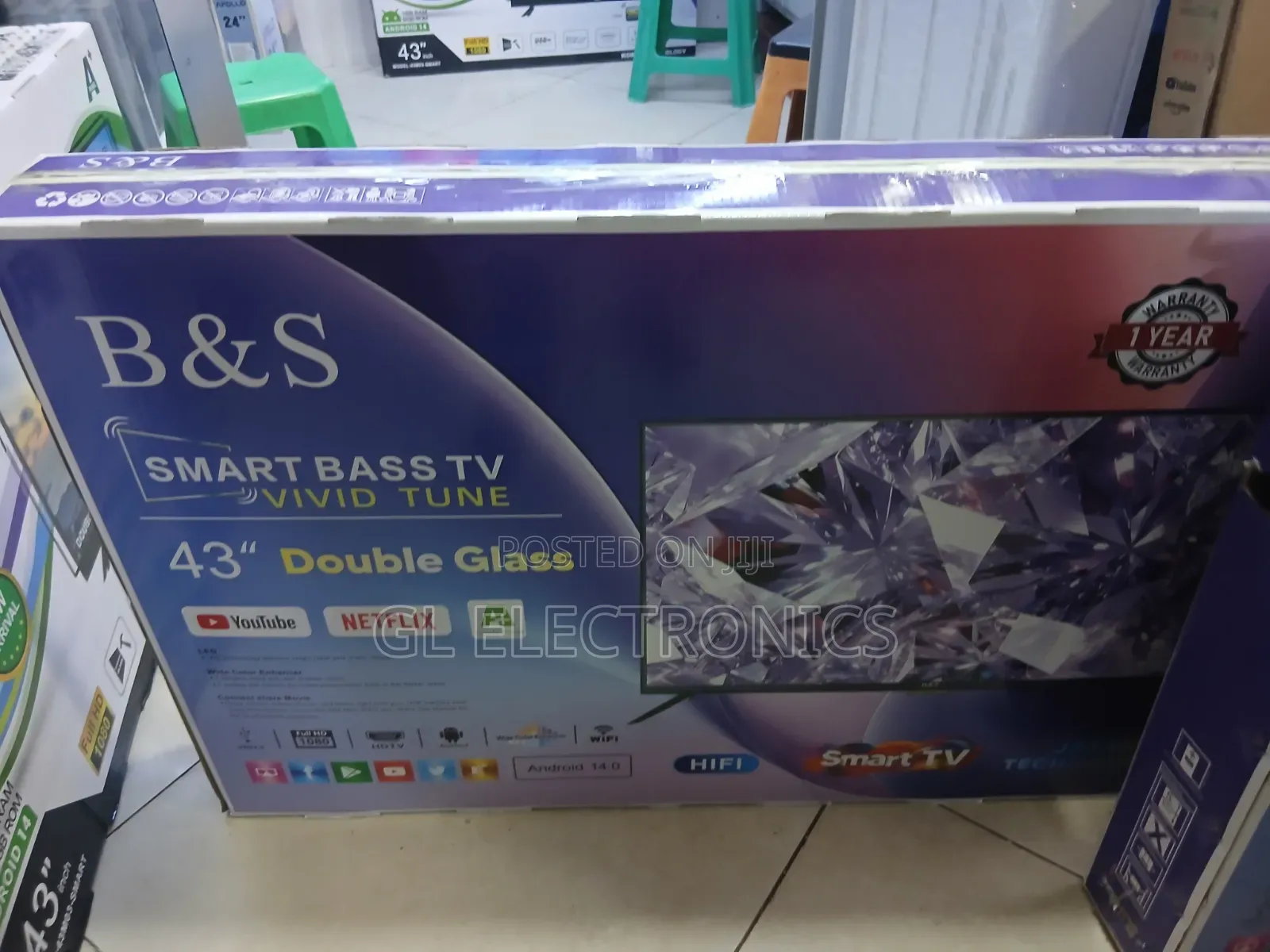 B S Double Glass 43 Inch