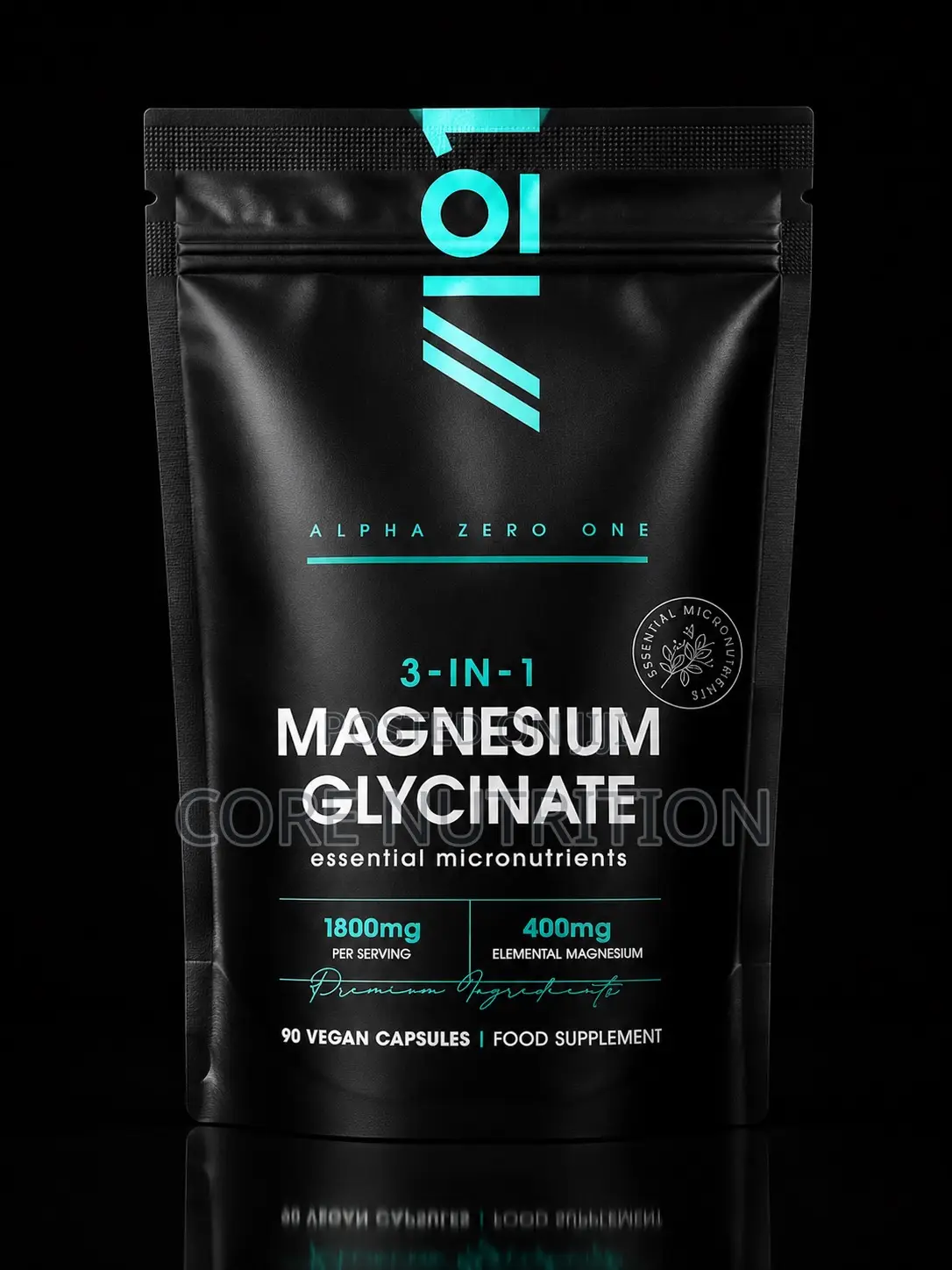 Magnesium Glycinate 3 in 1 , 1800 Me Per Servings , 400mg Elemental
