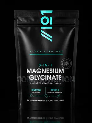 Magnesium Glycinate 3 in 1 , 1800 Me Per Servings , 400mg Elemental