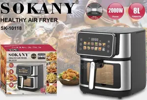  Sokany 8L Digital Air Fryer – 2000W Smart Cooking Solution 