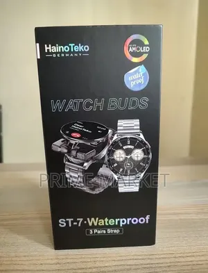 HainoTeko ST-7 Smart Watch With Earbuds | Waterproof | 3 Pair Straps