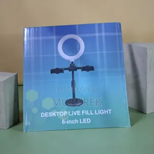 Desktop Live Fill Light–6Inch LED Ring Light With Dual Phone Holders
