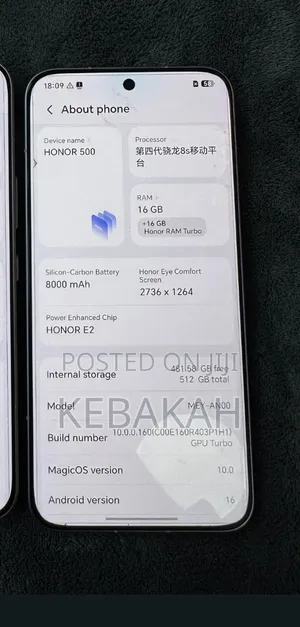 New Honor 500 512 GB Blue