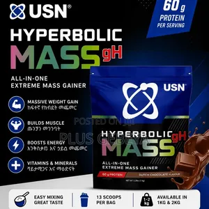 Original USN Hyperbolic Mass gH 1kg –Premium Mass Gainer | 60g Protein